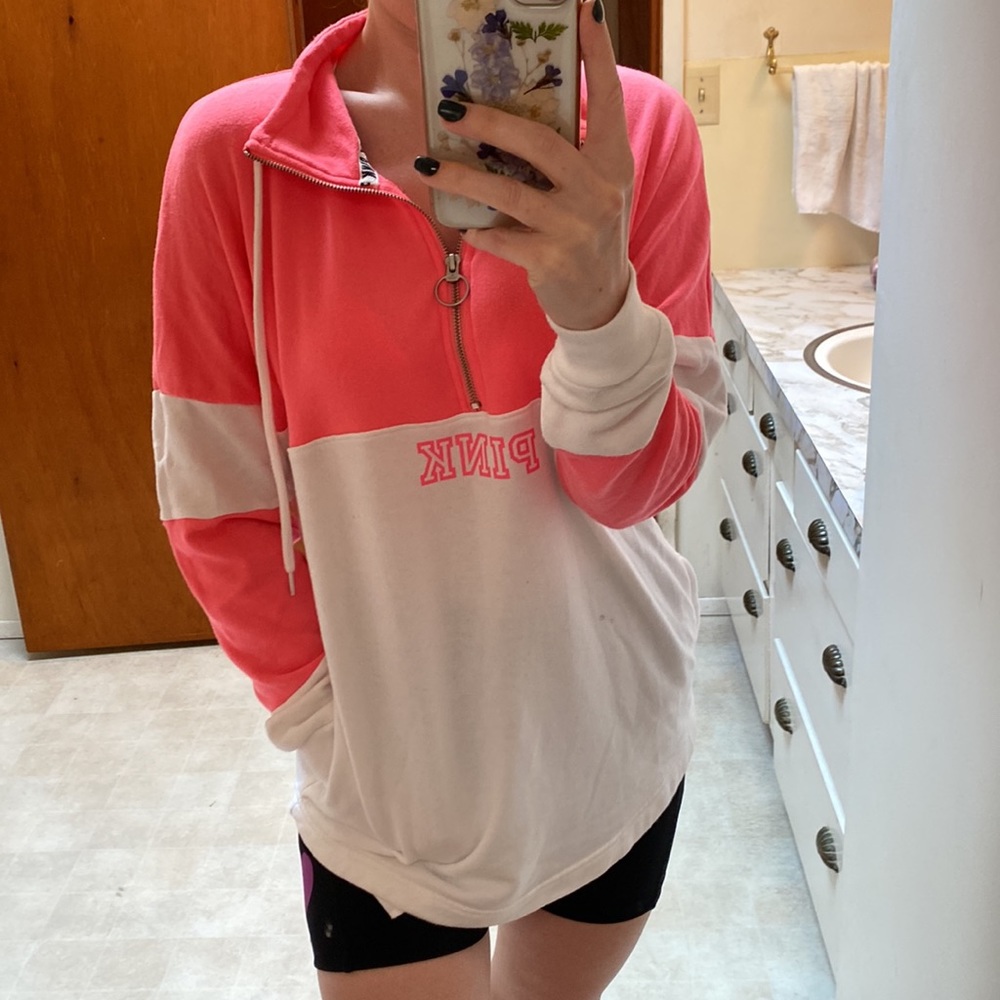 VS PINK • Funnel Neck O Ring Quarter Zip Sweatshirt - Picture 5 of 15